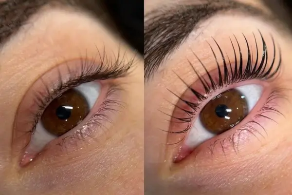 Antes e depois Lash Lifting