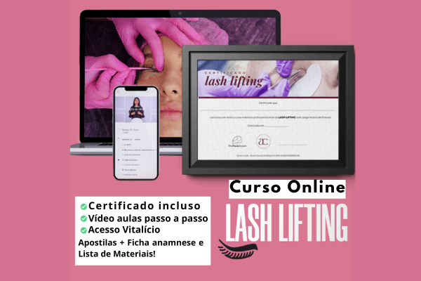 Chegou a sua vez de se tornar uma especialista em Lash Lifting em até 7 dias, mesmo que você seja uma iniciante!