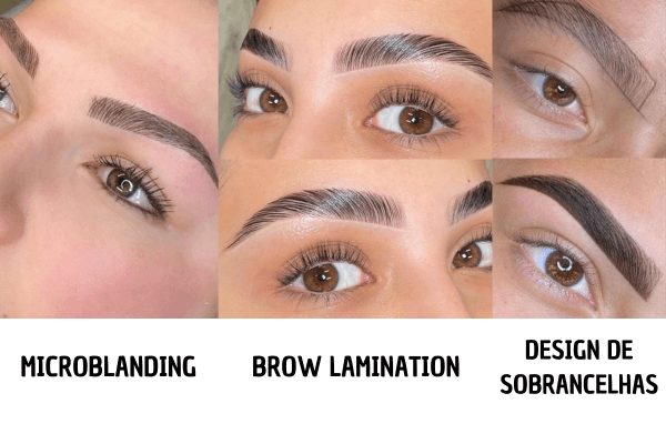 Técnicas para as sobrancelhas, microblading, brow lamination e design de sobrancelhas