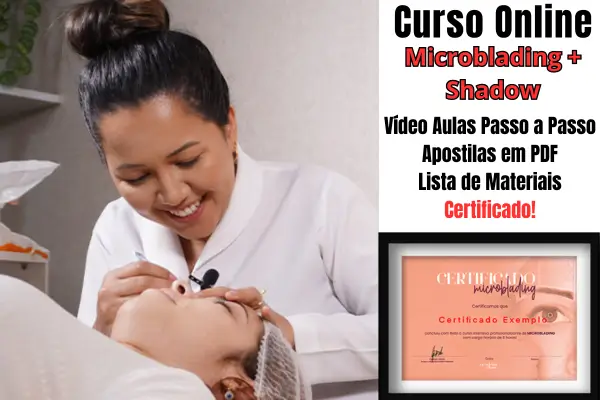 Curso online 2 em 1 com as técnicas de Microblading e Shadow