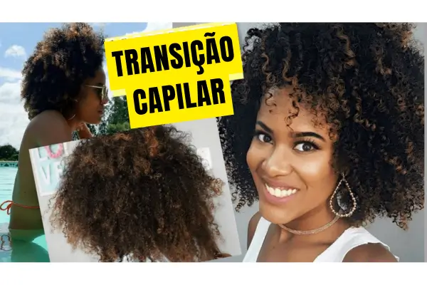 Imagem de mulher com cabelo natural após transição capilar